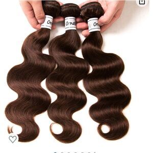 Ornate Hair Straight Virgin Human Wavy Hair Bundles 3 Bundles 100%  Extensions